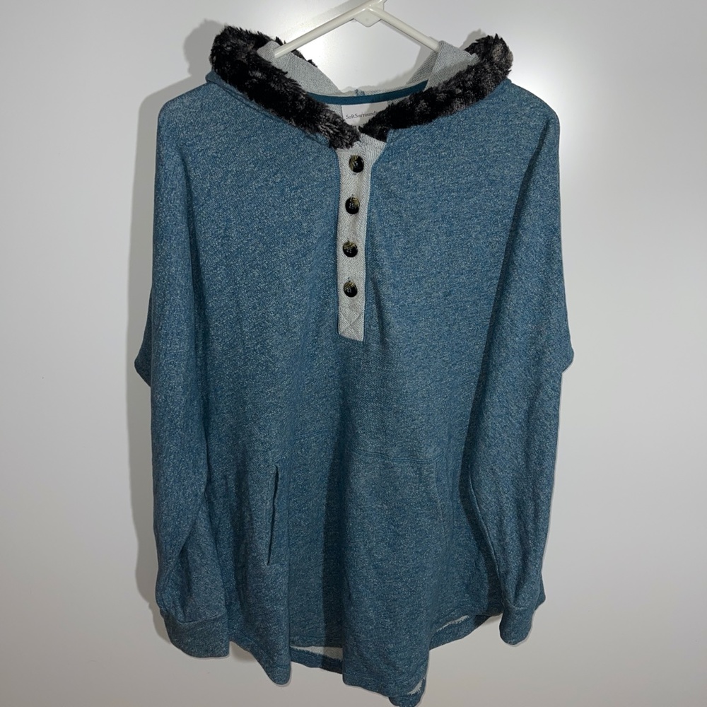 Soft Surroundings Cabin Cuddle Up Hooded Top‎ Size M